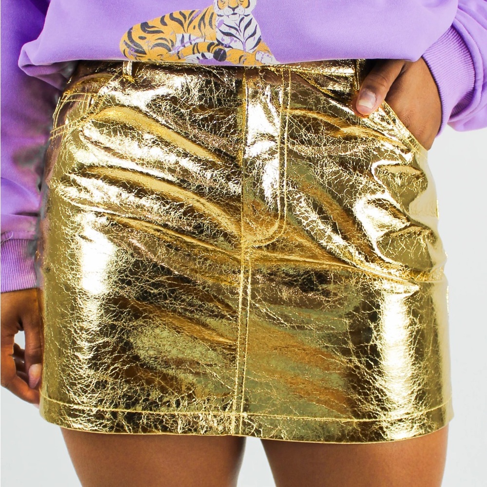 Gold Mini Skirt